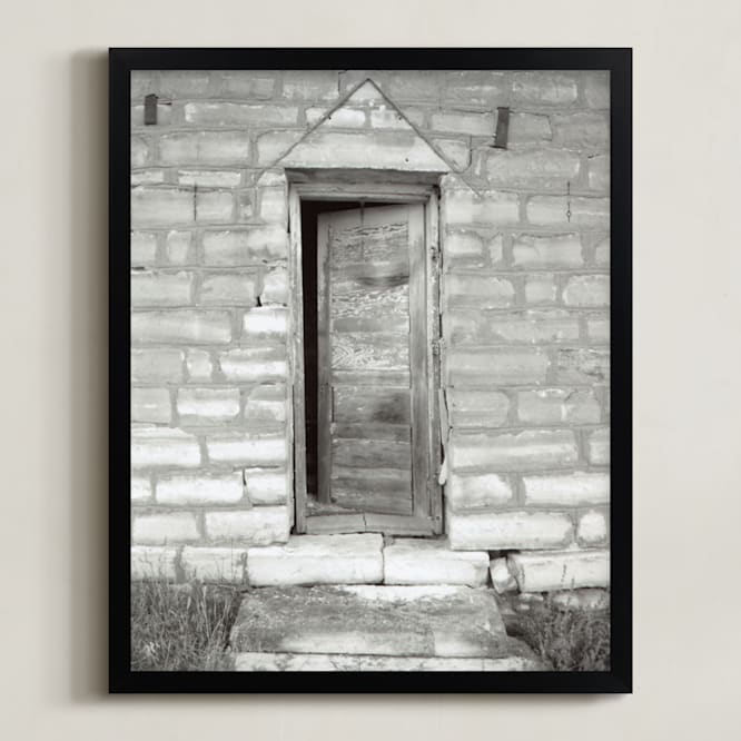 "Stone Entrance" - Art Print in Stone Brown by Eric Eikenbary - Framed