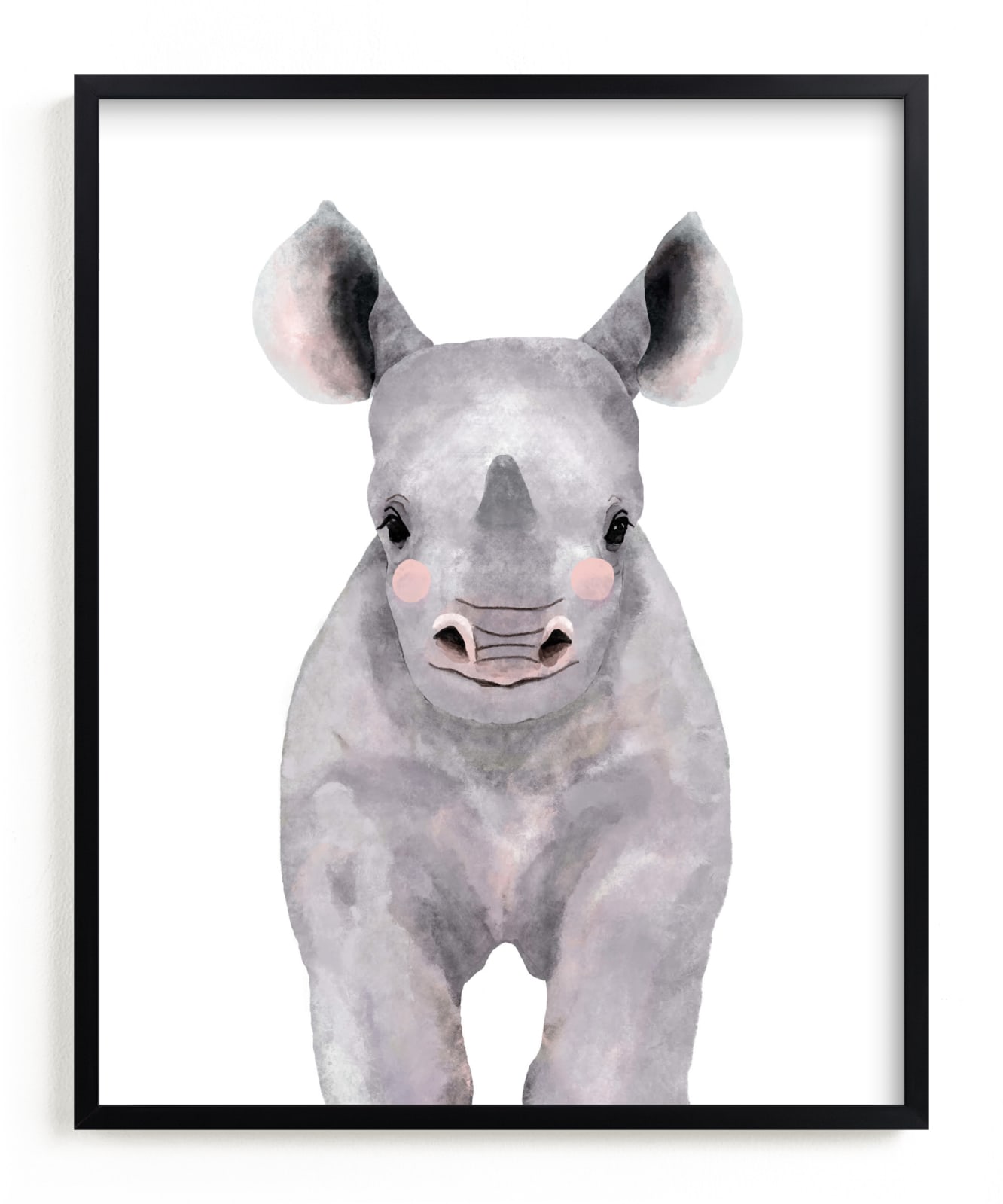 "Baby Animal Rhinoceros" - Art Print by Cass Loh in beautiful frame options and a variety of sizes.