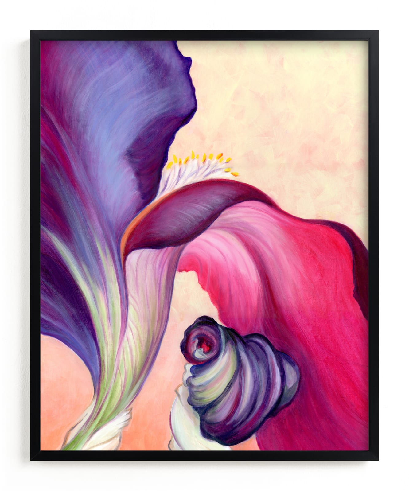 "Cropped Iris II" by Kathleen Ney in beautiful frame options and a variety of sizes.
