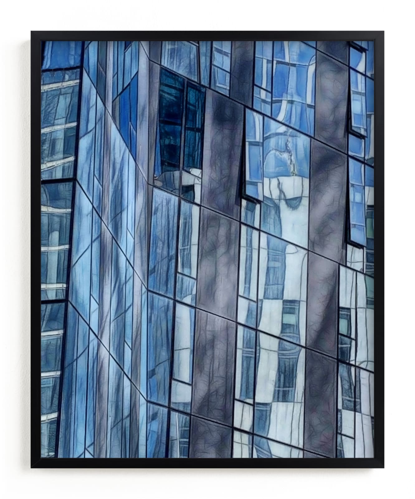 "Building Reflections Right" by A MAZ Design in beautiful frame options and a variety of sizes.