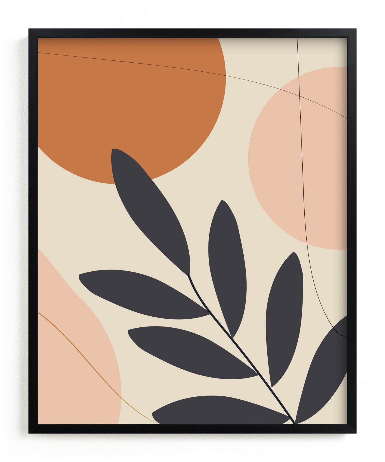 "Abstract Botanical No. 1" by MinimalType in beautiful frame options and a variety of sizes.