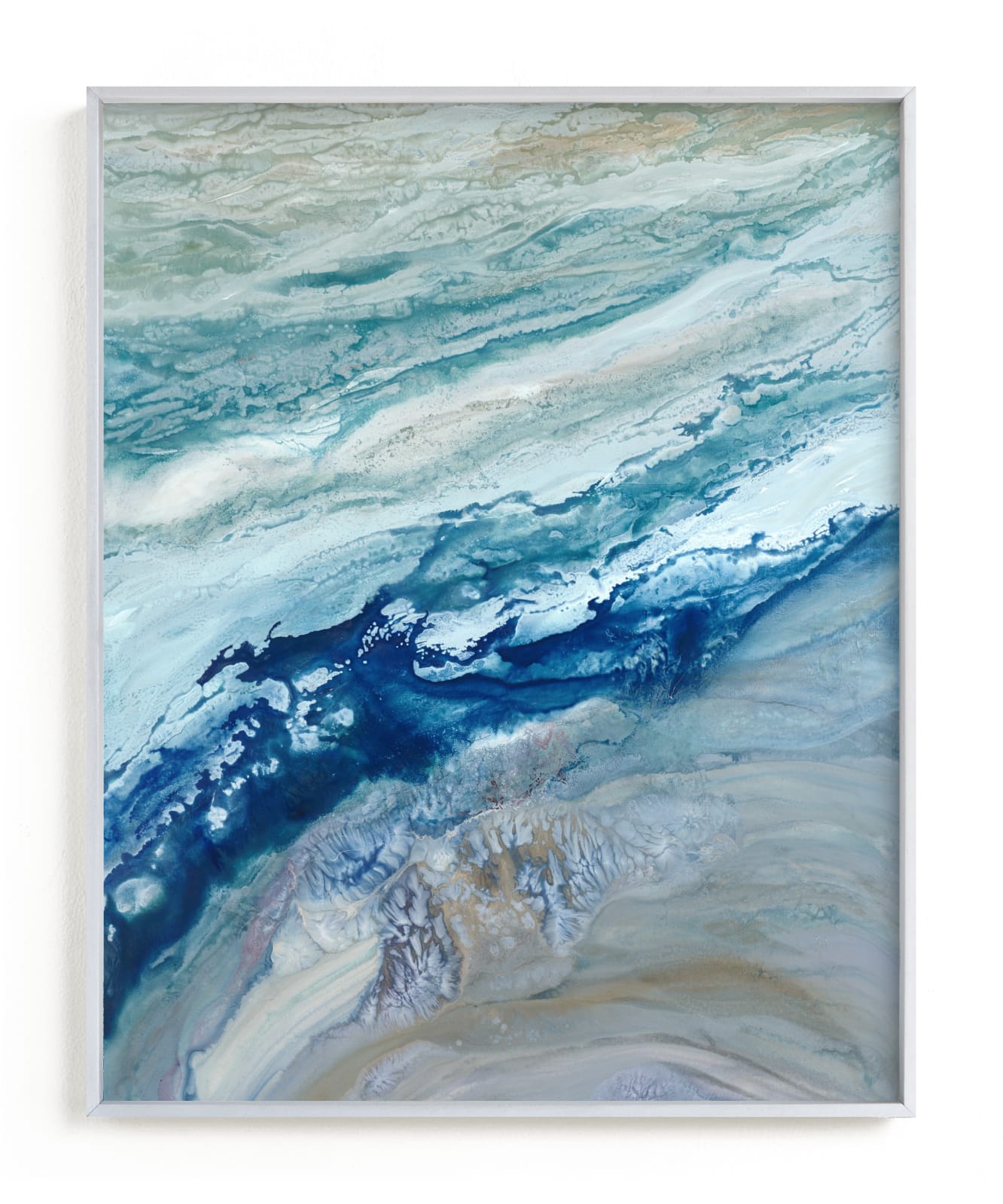 "teal low tide" - Art Print by Teodora Guererra in beautiful frame options and a variety of sizes.