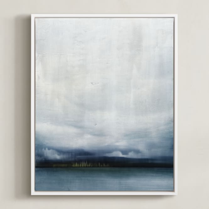 "Distant Light" - Art Print in misty morn by Brian Sostrom - Framed Canvas