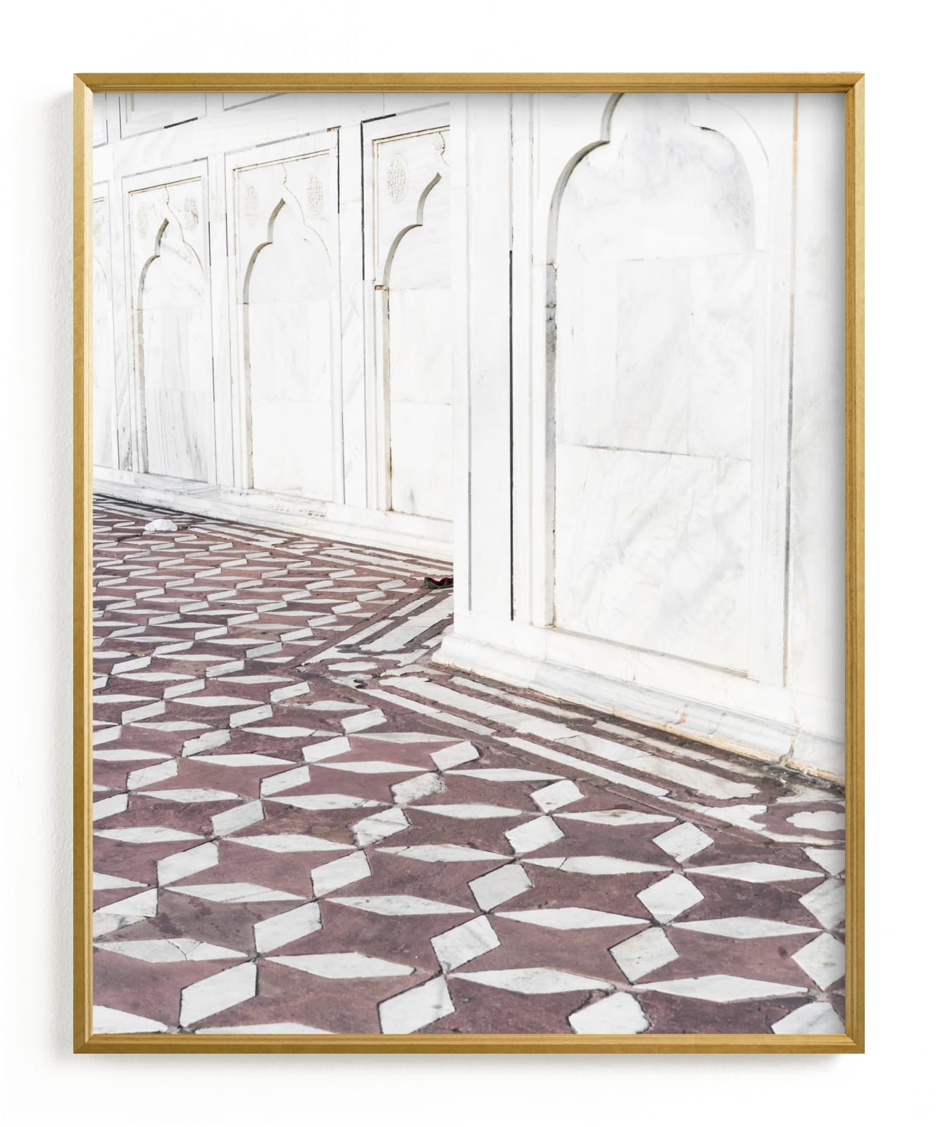 "Palace Walk 2" - Art Print in sandstone by Kamala Nahas - Framed