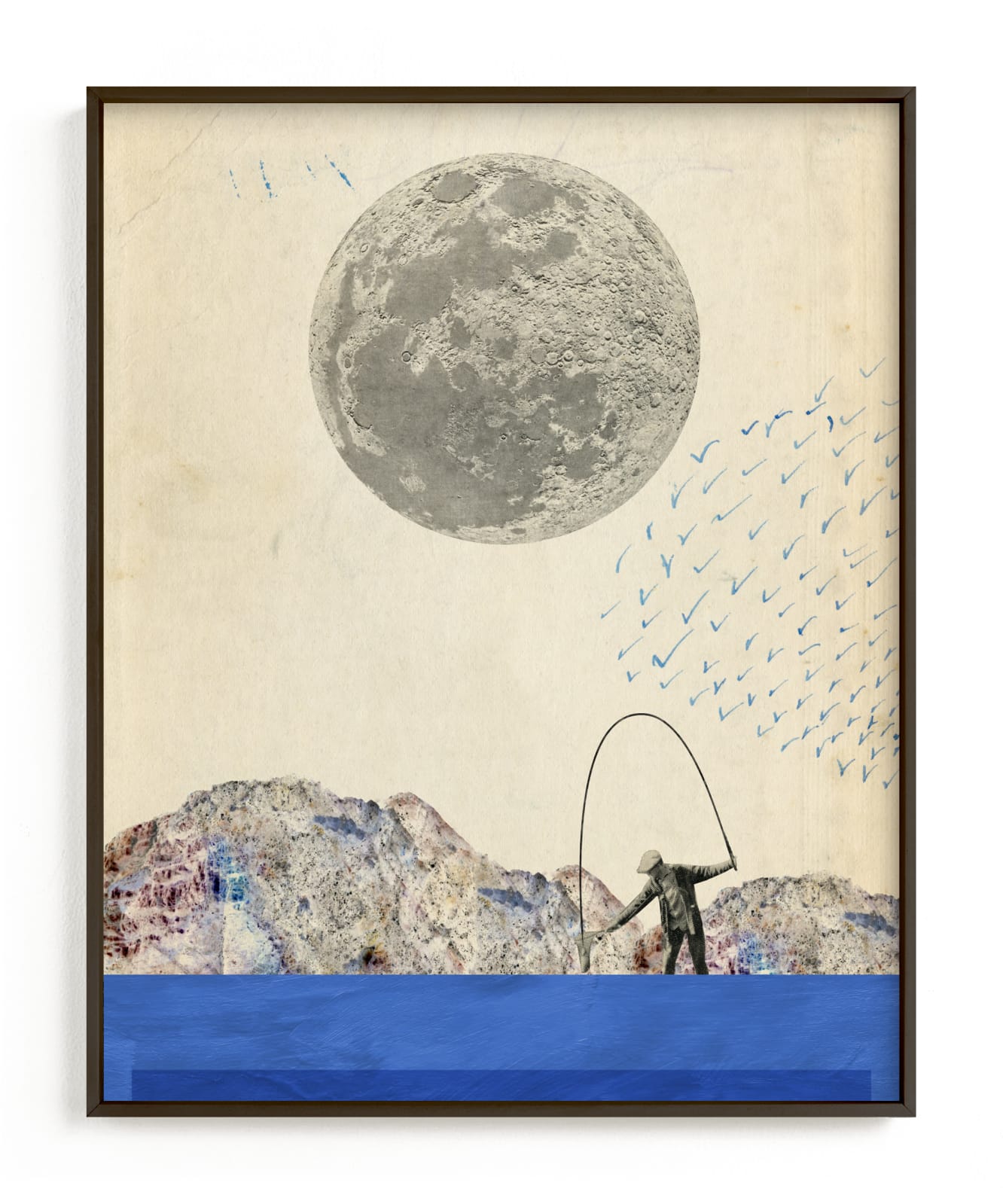 "Fishing" - Art Print by Field and Sky in beautiful frame options and a variety of sizes.