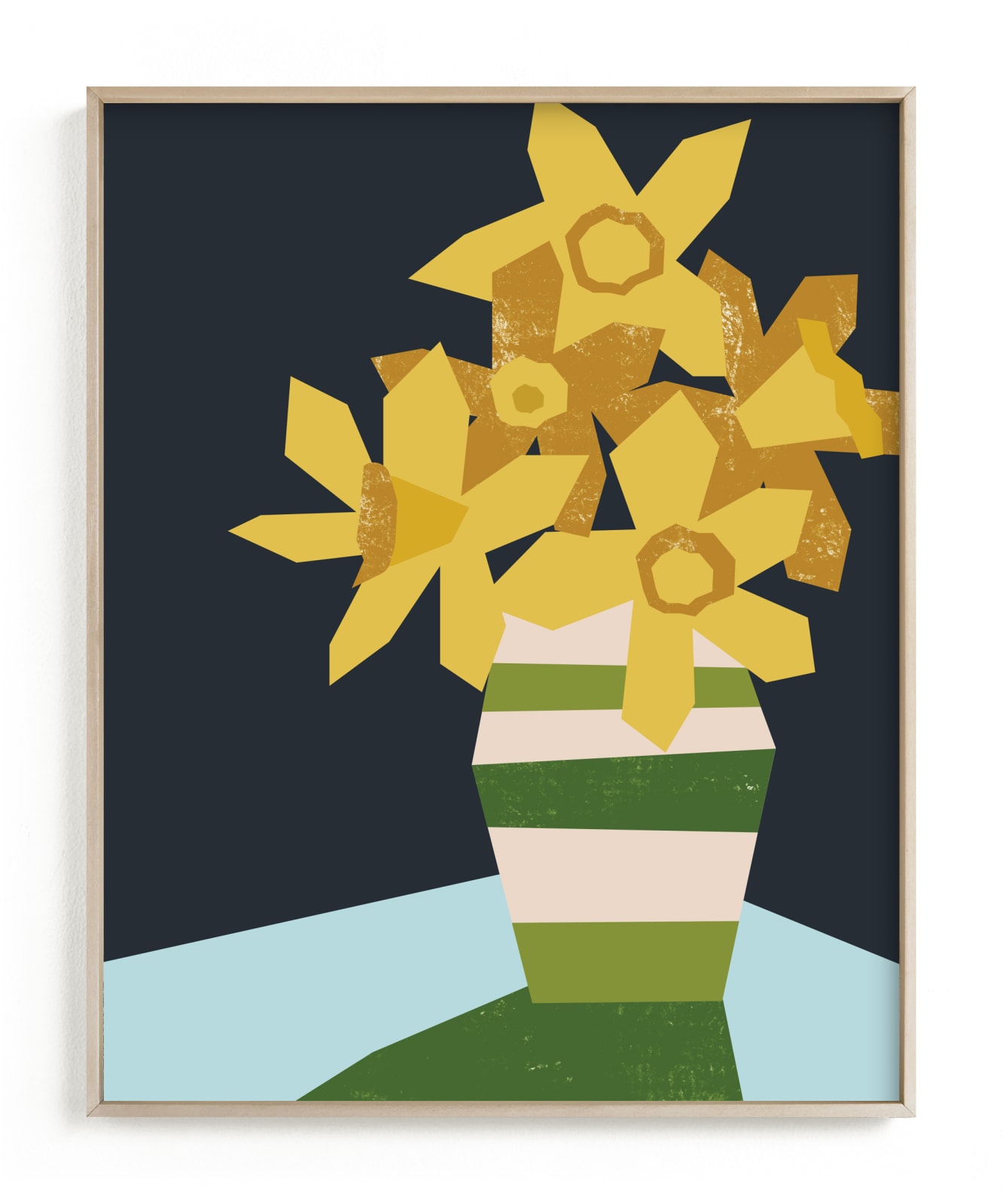 "Striped Vase" - Limited Edition Art Print by Morgan Kendall in beautiful frame options and a variety of sizes.