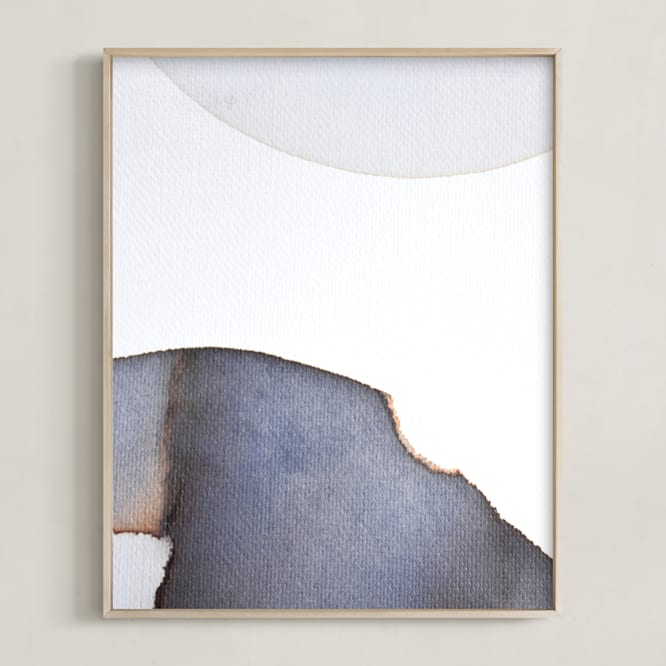 "Moon Tides II" - Art Print in Cosmic Indigo by Eloise Bound - Framed