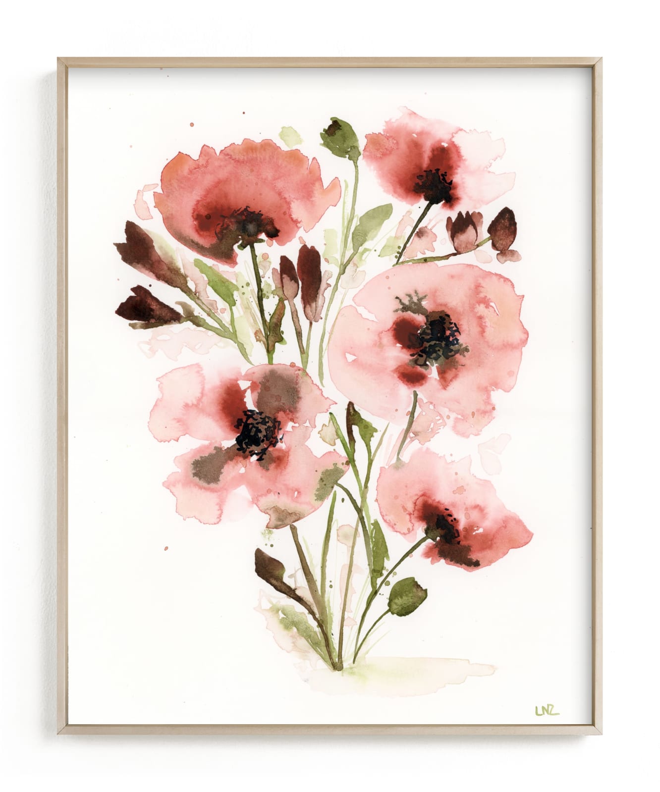 "Vintage Blossoming" - Art Print by Lindsay Megahed in beautiful frame options and a variety of sizes.