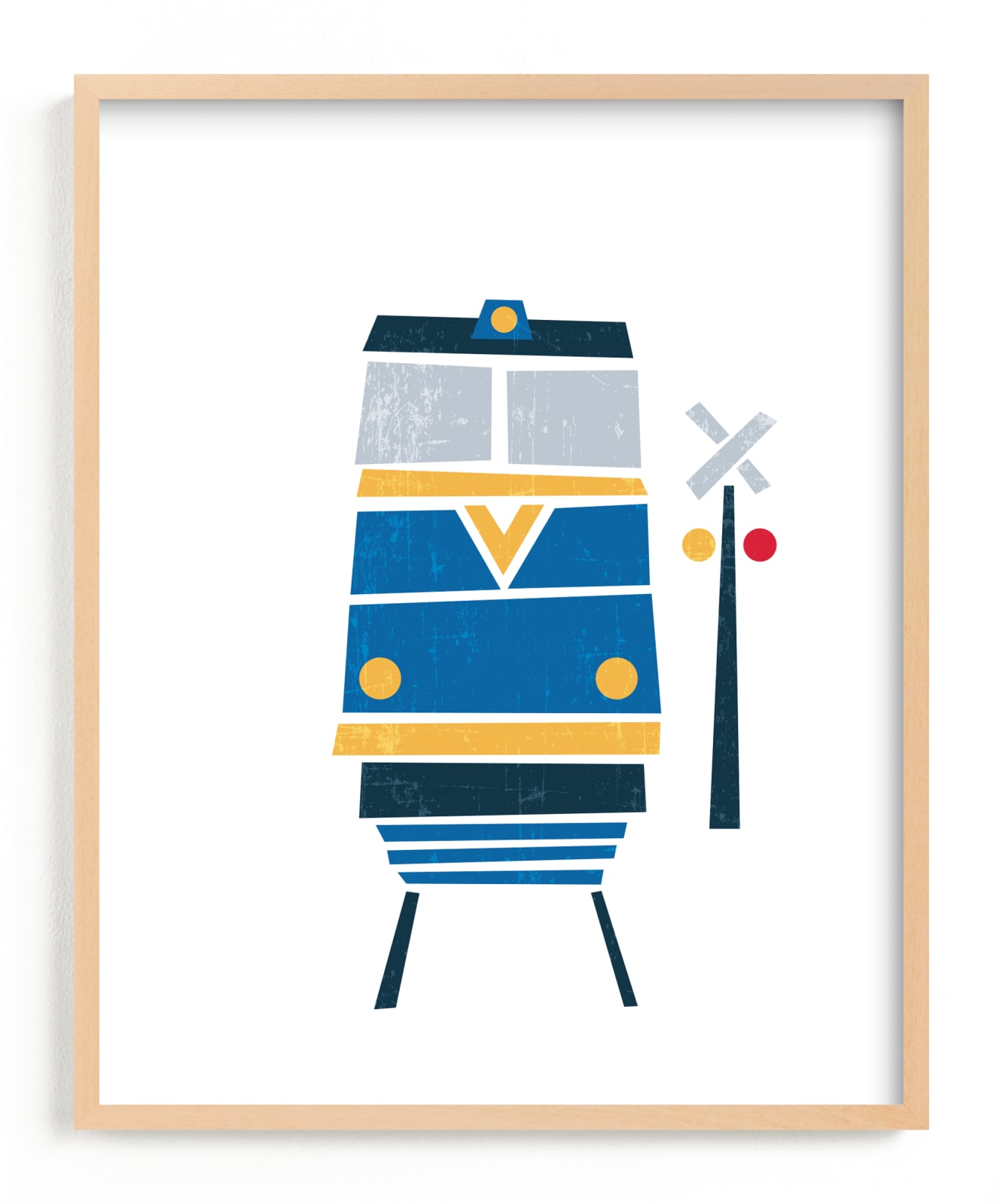 "Stacked Train" - Art Print by Jennifer Morehead in beautiful frame options and a variety of sizes.