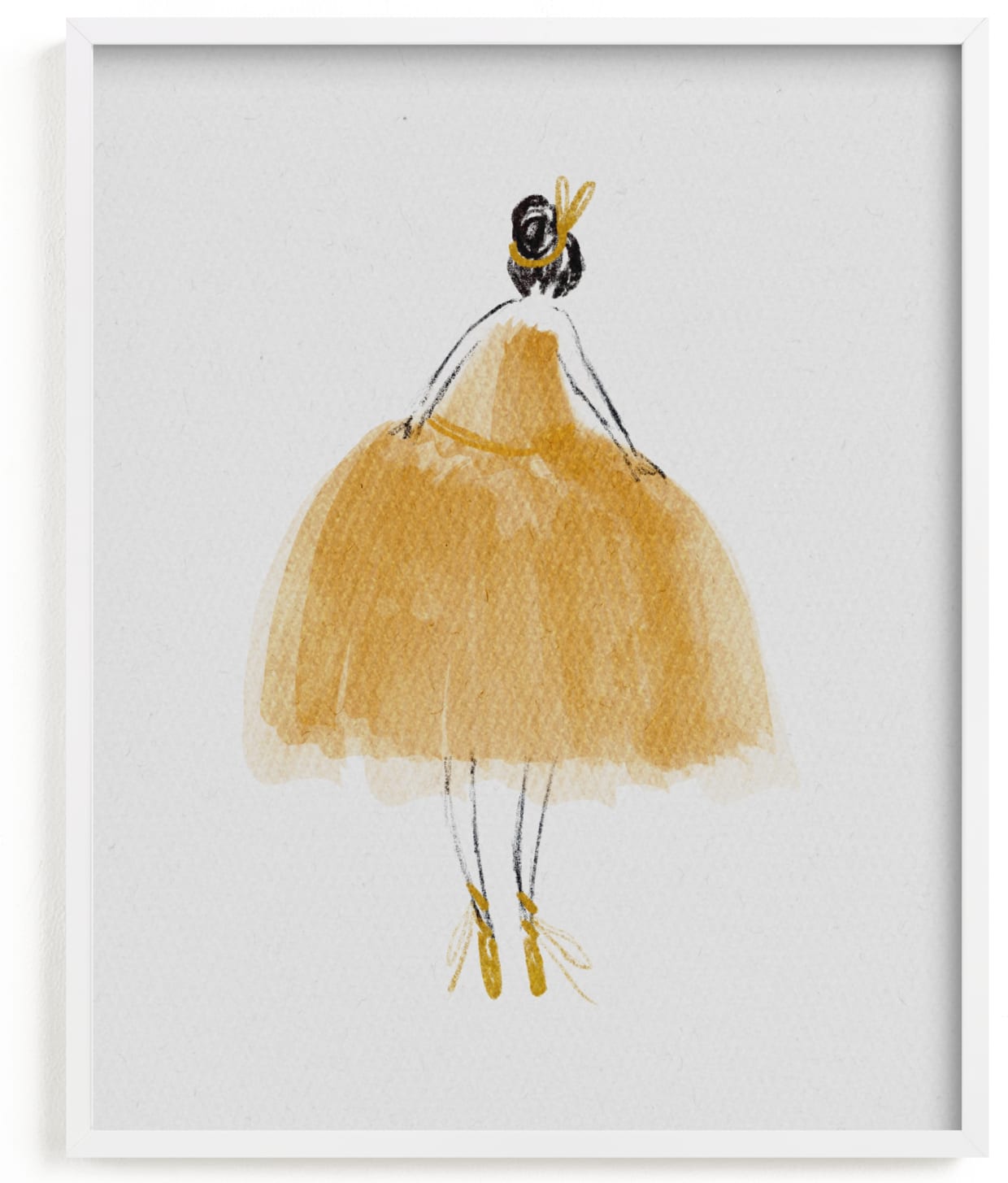 This is a gold kids wall art by Grae called Painted Ballerina.