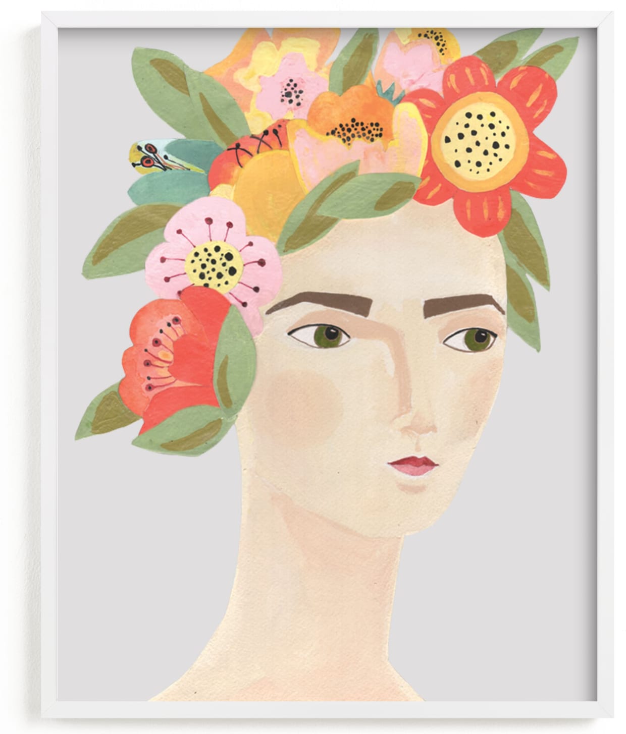 This is a colorful kids wall art by Candace Wiant called Flower Crown.