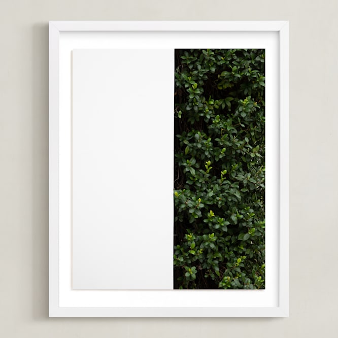 "verdant garden III" - Art Print in leaf by Sara Hicks Malone - Framed