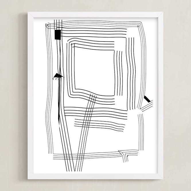 "Path of Life" - Art Print in Blackest Ink by Kisco Print Shop - Framed