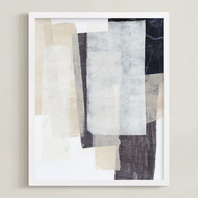 "History Repeats" - Art Print in Sand by Jennifer Daily - Framed