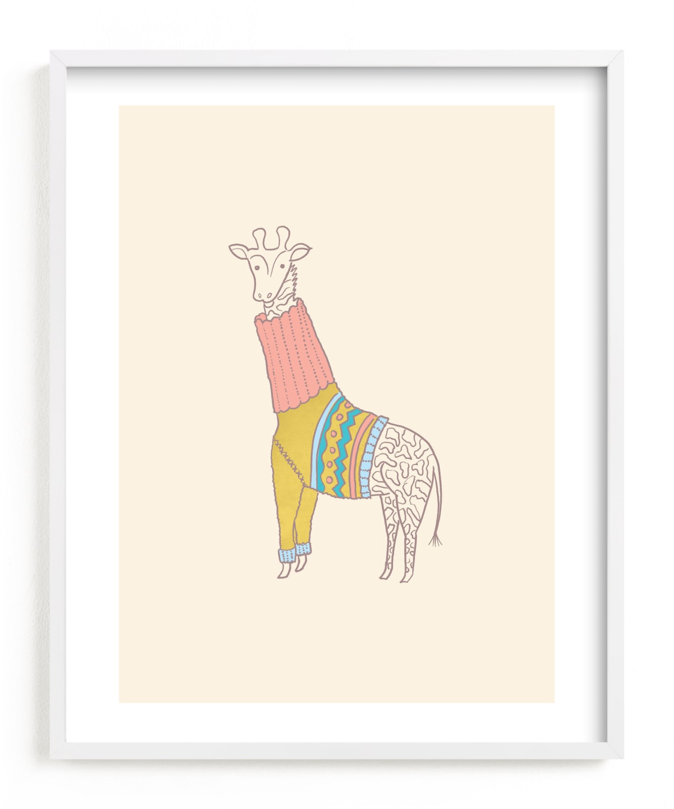 "Fiesta Turtleneck" - Limited Edition Art Print by Meg Gleason in beautiful frame options and a variety of sizes.