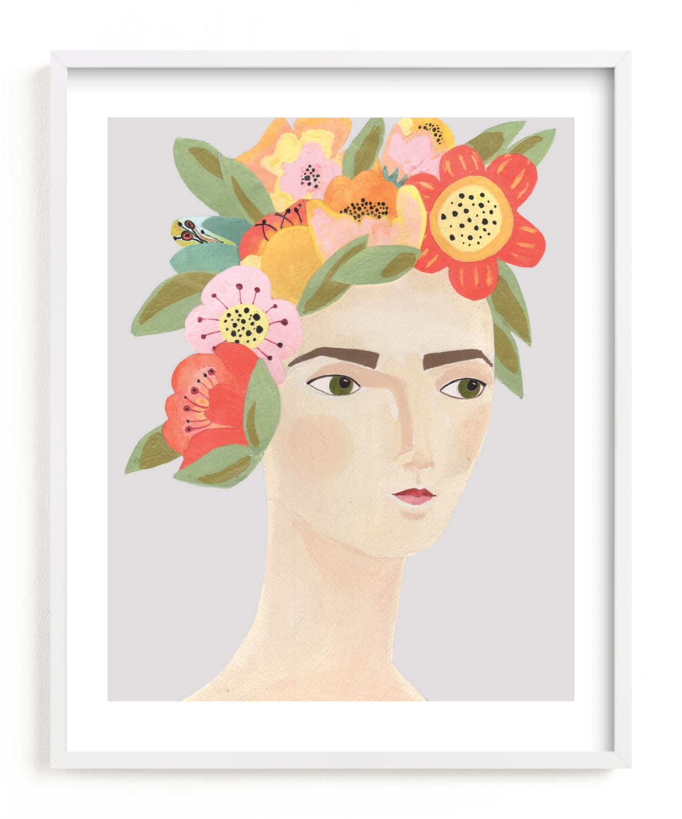 "Flower Crown" - Limited Edition Art Print by Candace Wiant in beautiful frame options and a variety of sizes.