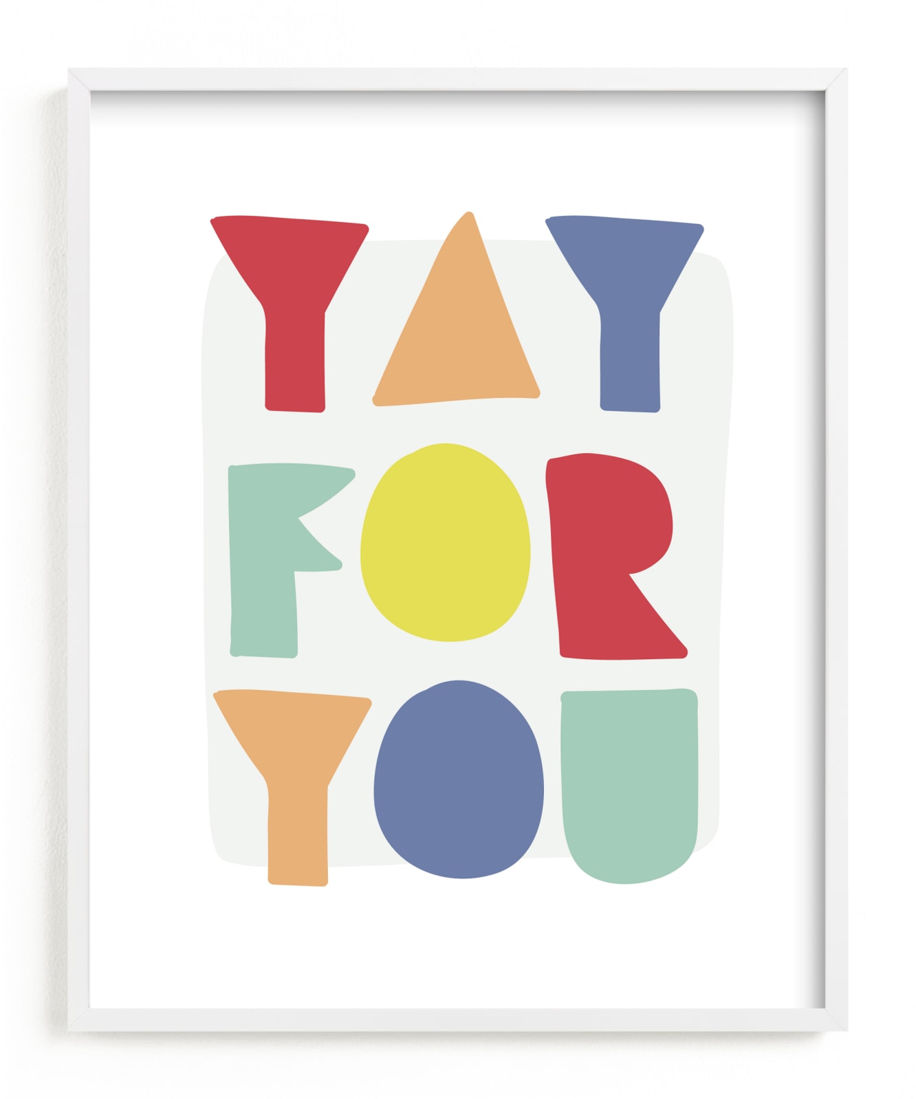 "Yay for you" - Limited Edition Art Print by Lea Delaveris in beautiful frame options and a variety of sizes.