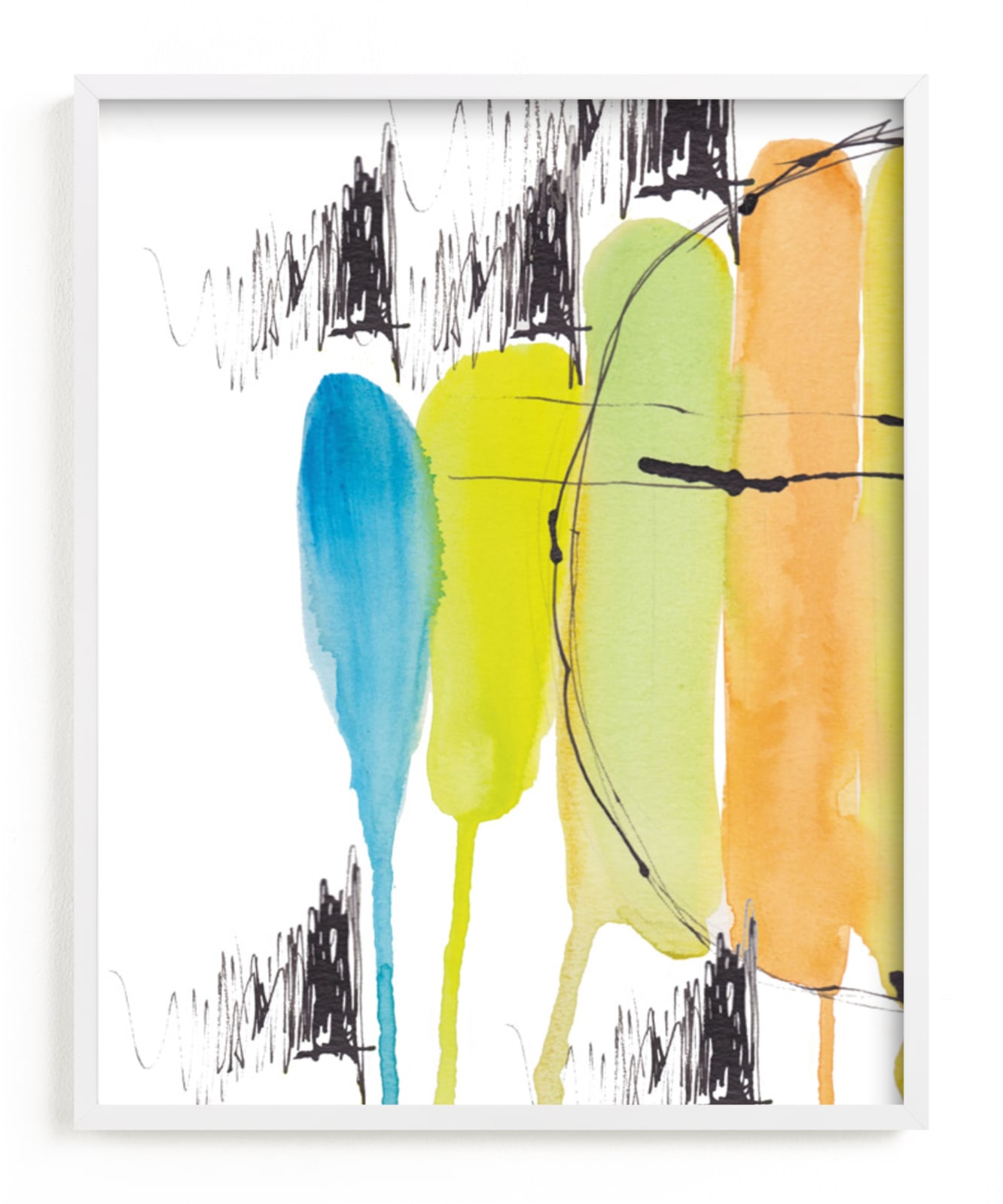 "Melted Popsicles" - Art Print by Deborah Velasquez in beautiful frame options and a variety of sizes.
