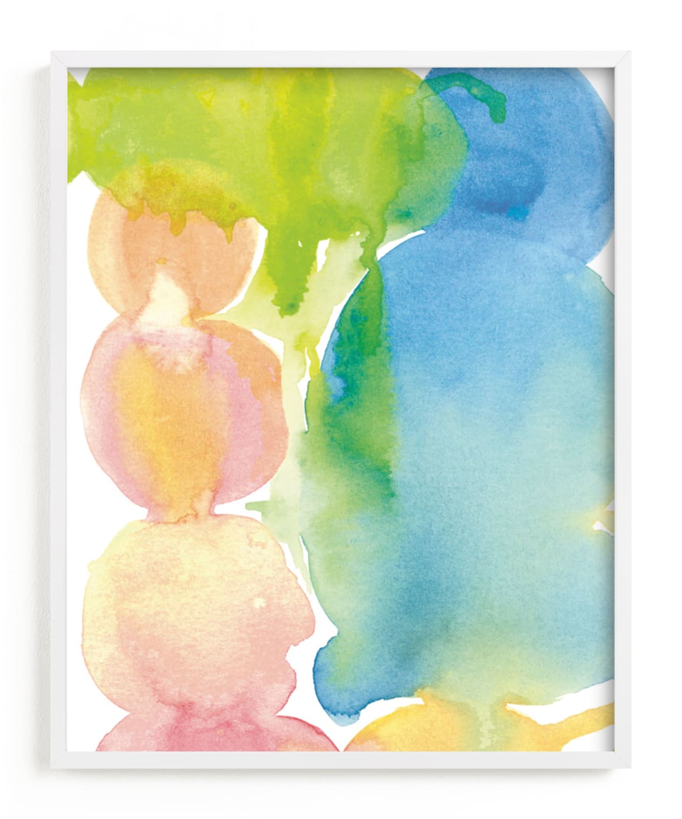 "Floating Color Globes" - Art Print by Deborah Velasquez in beautiful frame options and a variety of sizes.