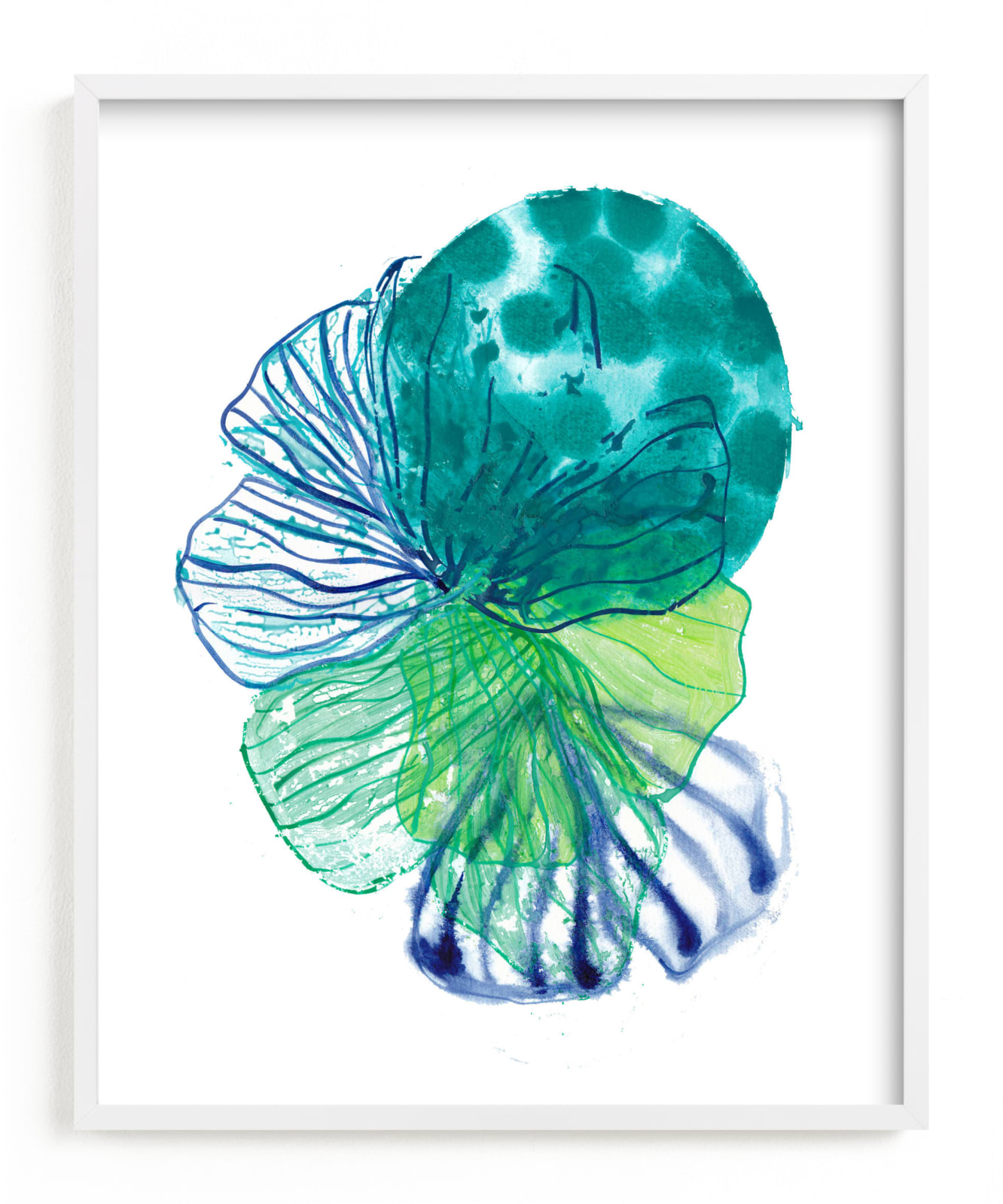 "Skeleton Petals 5" - Art Print by Maggie Ramirez Burns in beautiful frame options and a variety of sizes.