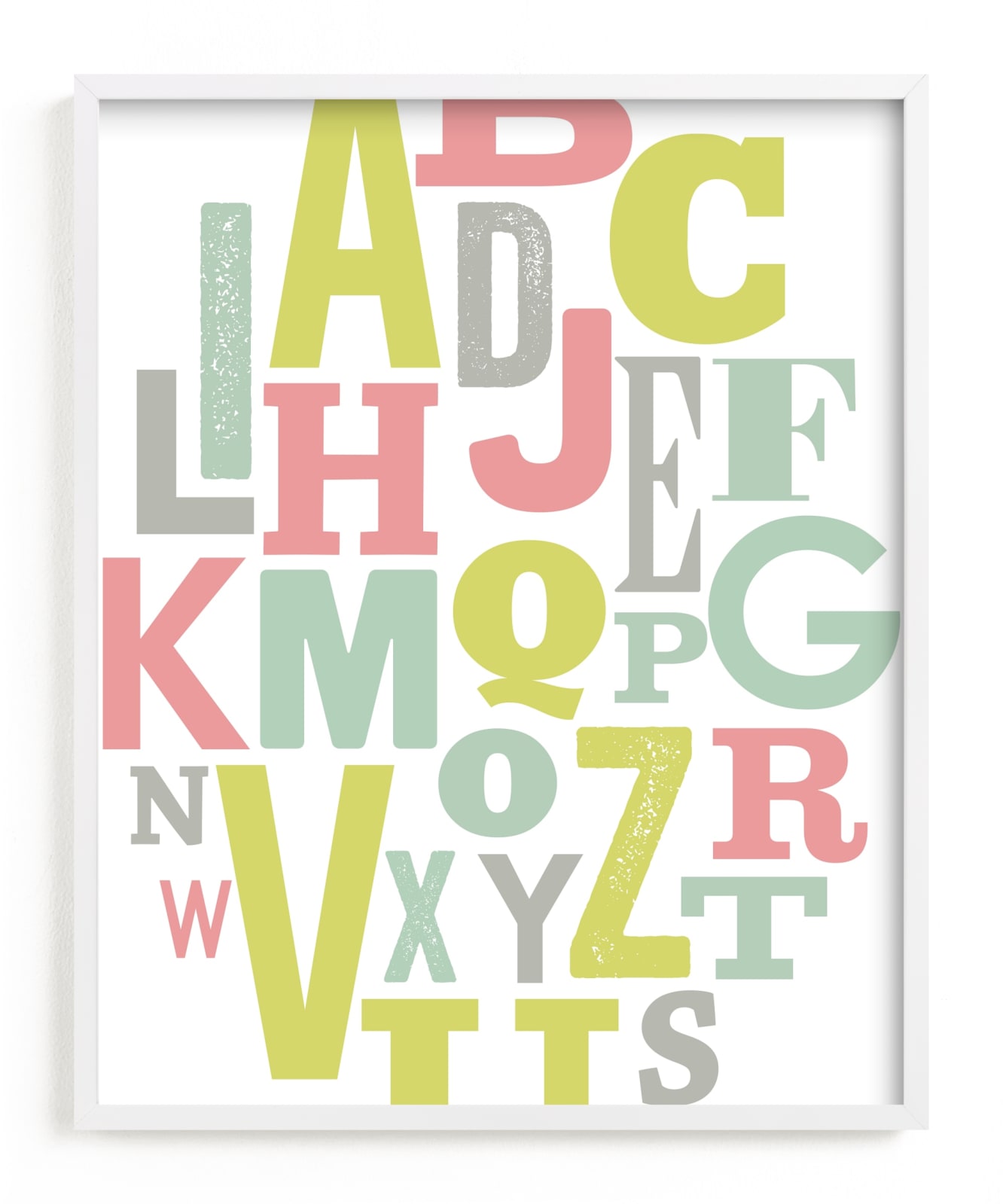 "Oval Alphabet" - Art Print by Leah Bisch in beautiful frame options and a variety of sizes.