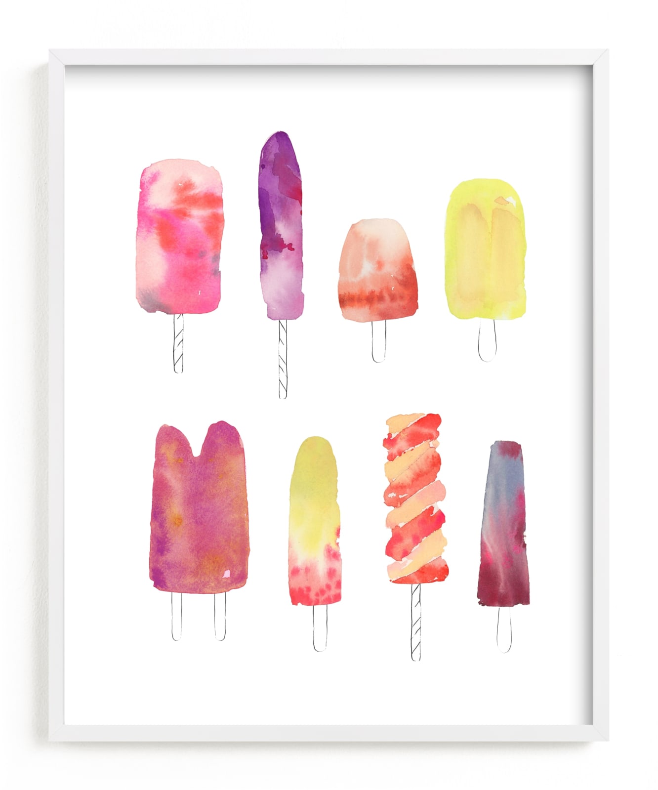 "Popsicle" - Art Print by Kelly Ventura in beautiful frame options and a variety of sizes.