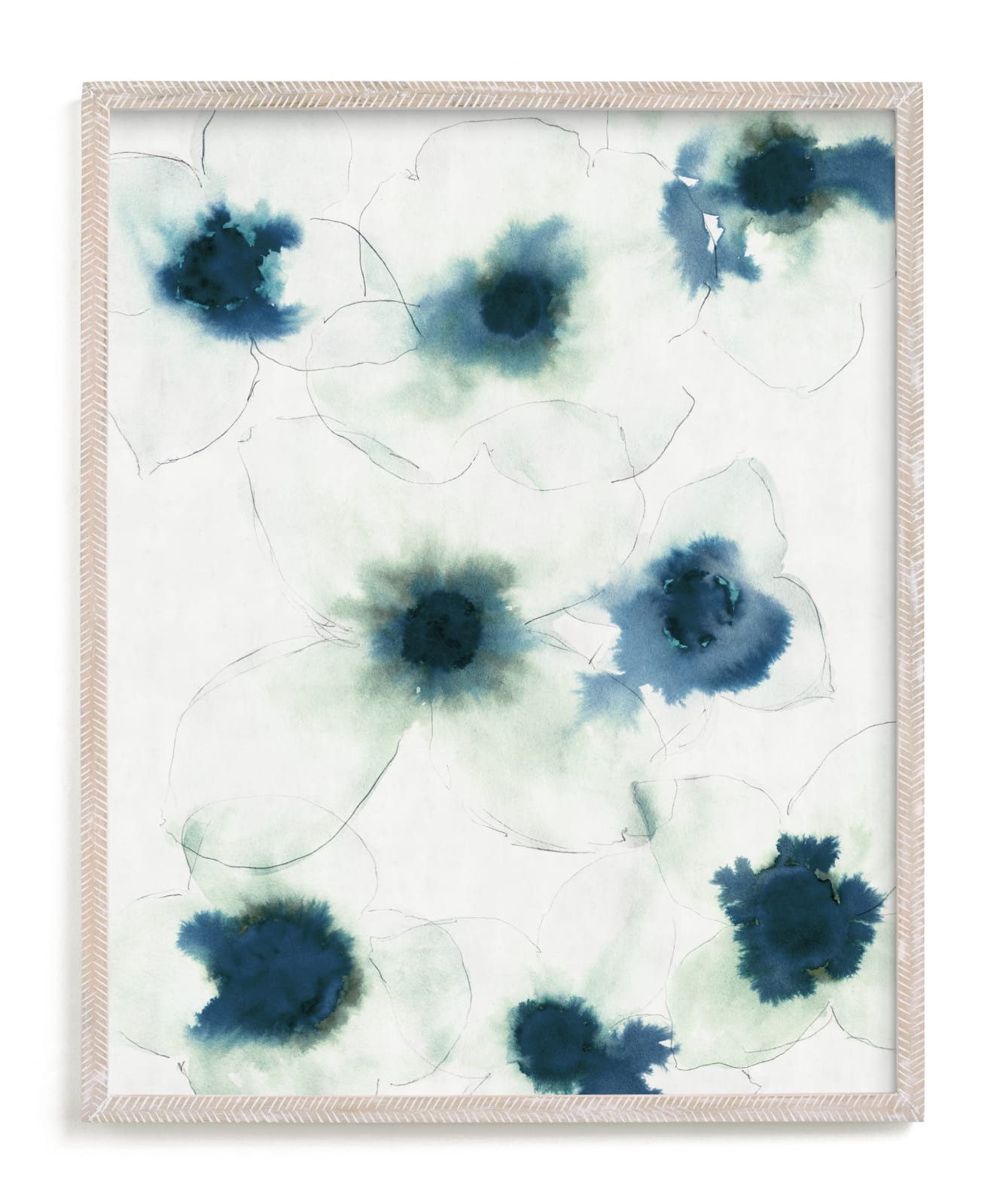 "Diaphanous Petals in Blue" by Kara Kosaka in beautiful frame options and a variety of sizes.