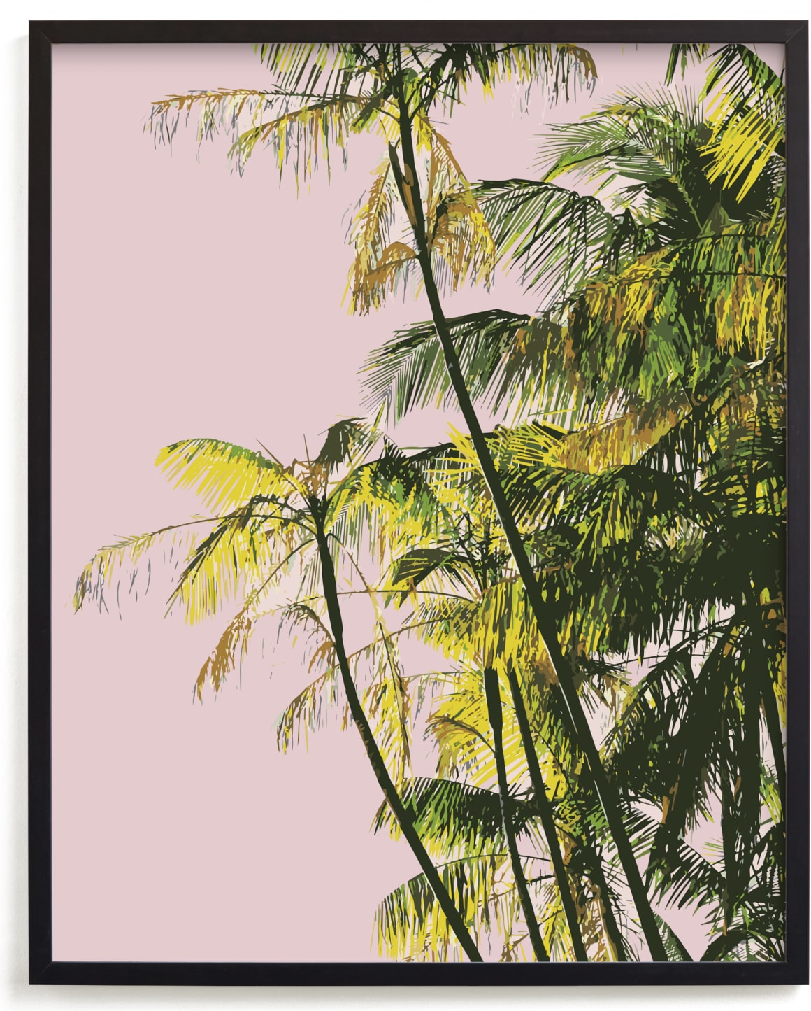 This is a colorful art by Catherine Culvenor called Poster Palms.