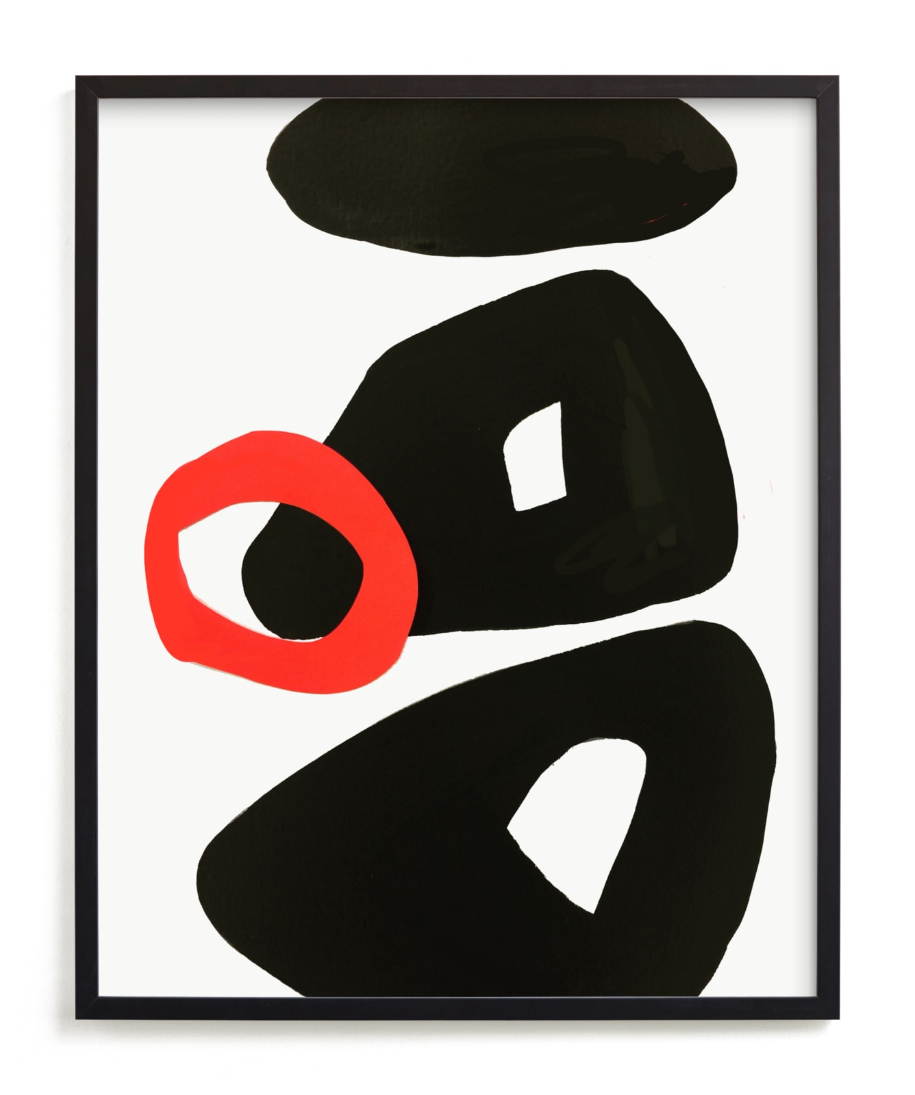 "Red Circle" - Limited Edition Art Print by Deborah Velasquez in beautiful frame options and a variety of sizes.