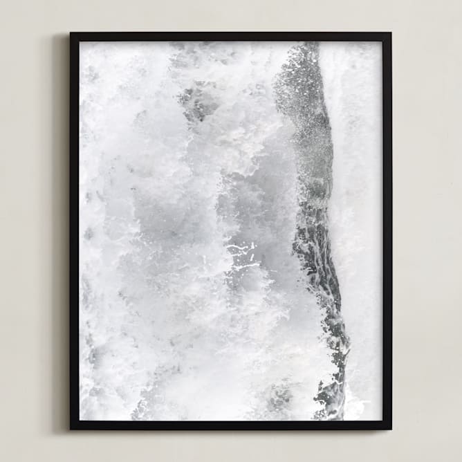 "Rush II" - Art Print in monochrome by Kamala Nahas - Framed