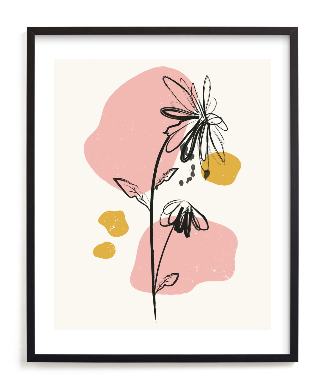 "Mod Floral 2" - Limited Edition Art Print by Kanika Mathur in beautiful frame options and a variety of sizes.