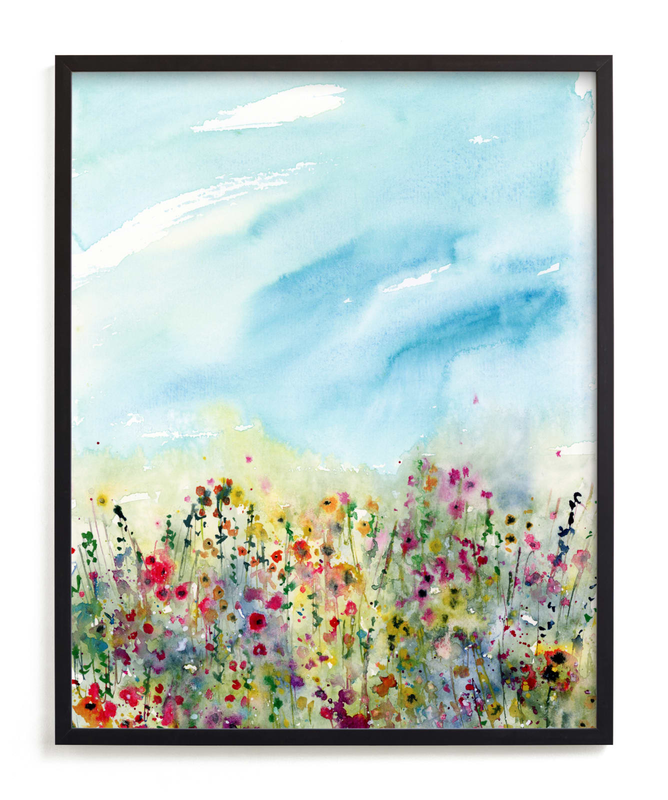"Rise N Shine" - Art Print in Sky by Lindsay Megahed - Framed