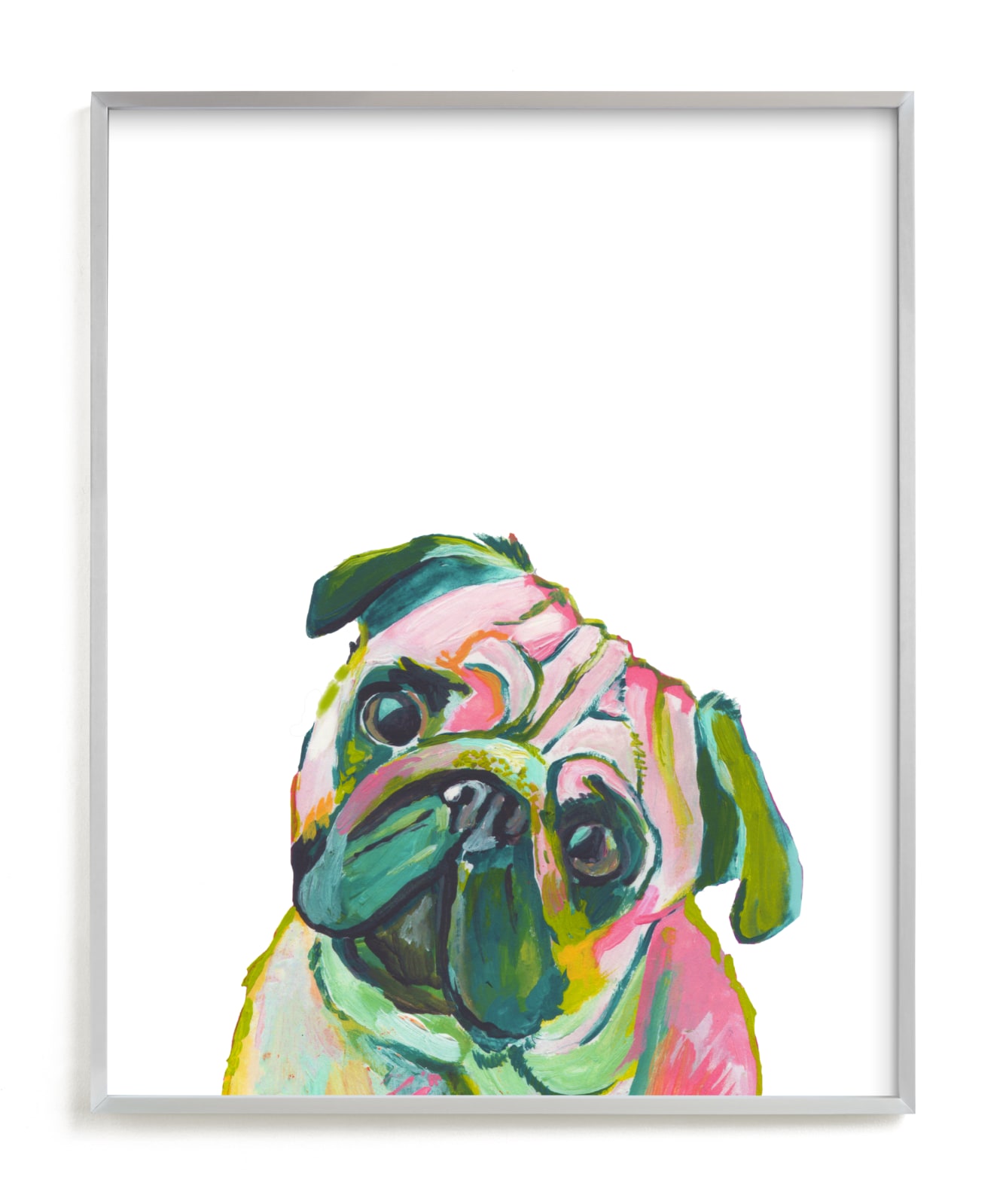 "Mr. Pug" - Limited Edition Art Print by Makewells in beautiful frame options and a variety of sizes.
