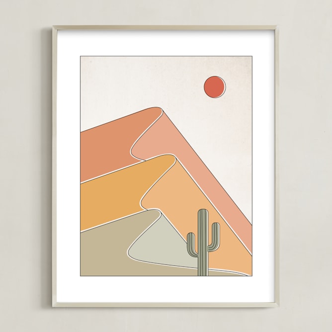 "Gradual Desert" - Art Print in Desert by Dana Beckwith - Framed