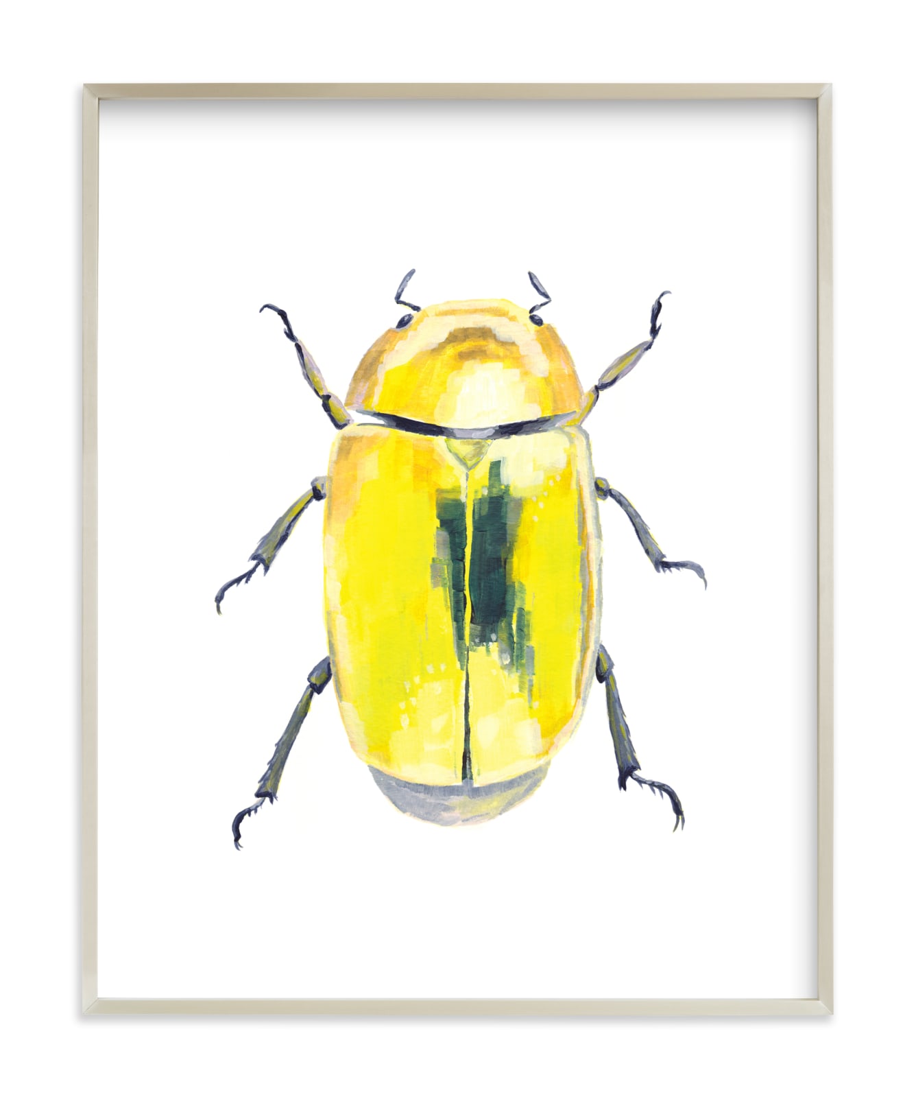 "Golden Scarab Beetle" - Art Print by Holly Whitcomb in beautiful frame options and a variety of sizes.