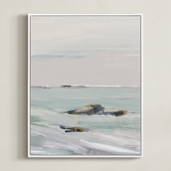 "Interruption" - Art Print in Grey Mist by Eric Ransom - Framed Canvas