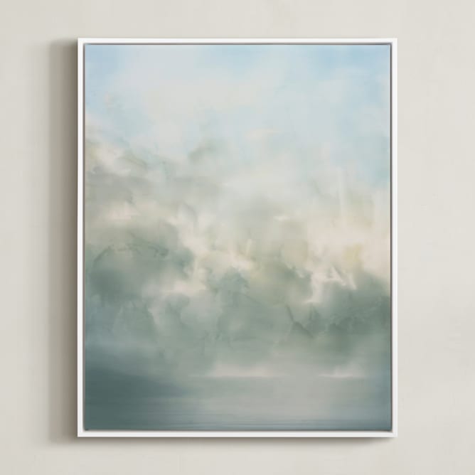 "Day Dream" - Art Print in soft mist by Brian Sostrom - Framed Canvas