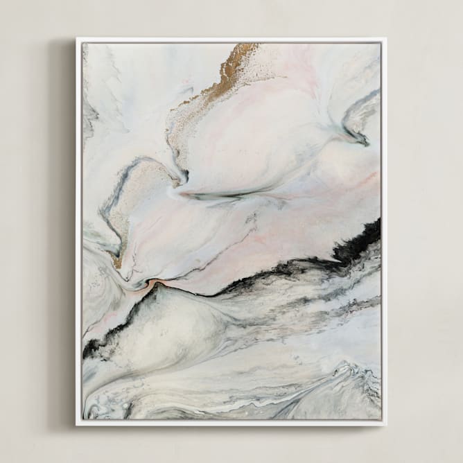 "Beneath the Layers" - Art Print in Pewter by Melanie Severin - Framed Canvas