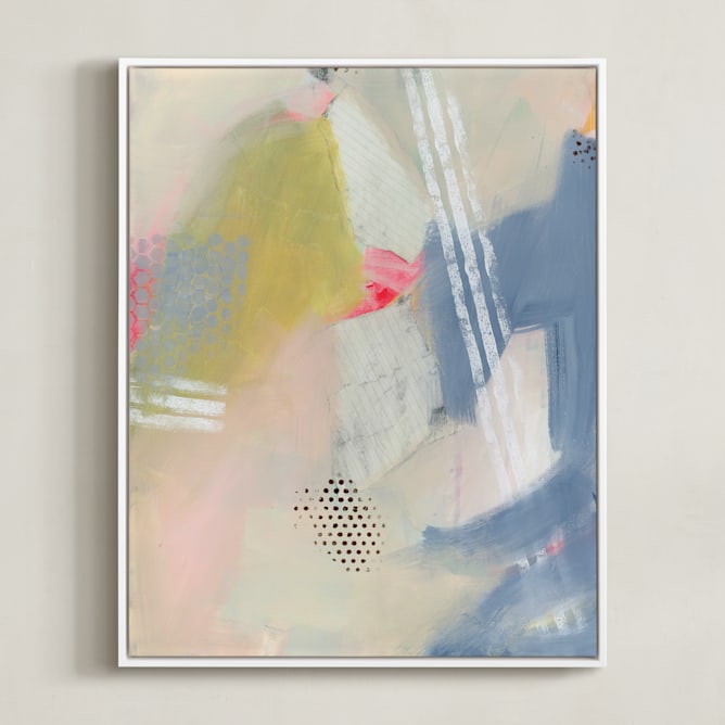 "Blue Jeans" - Art Print in Denim by Lindsay Megahed - Framed Canvas