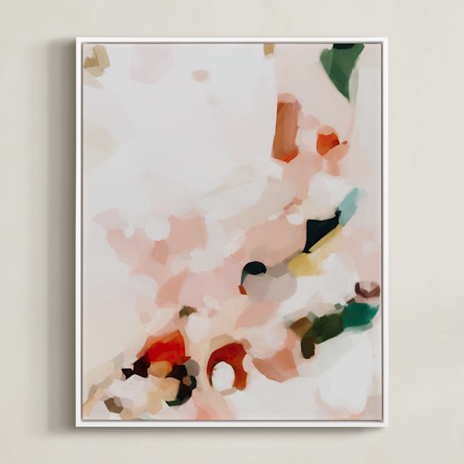 "Rosie" - Art Print in Blush Pink by Parima Studio - Framed Canvas