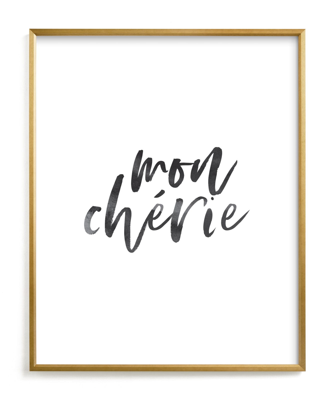 "It's French for darling" - Art Print in Midnight by Hudson meet Rose - Framed