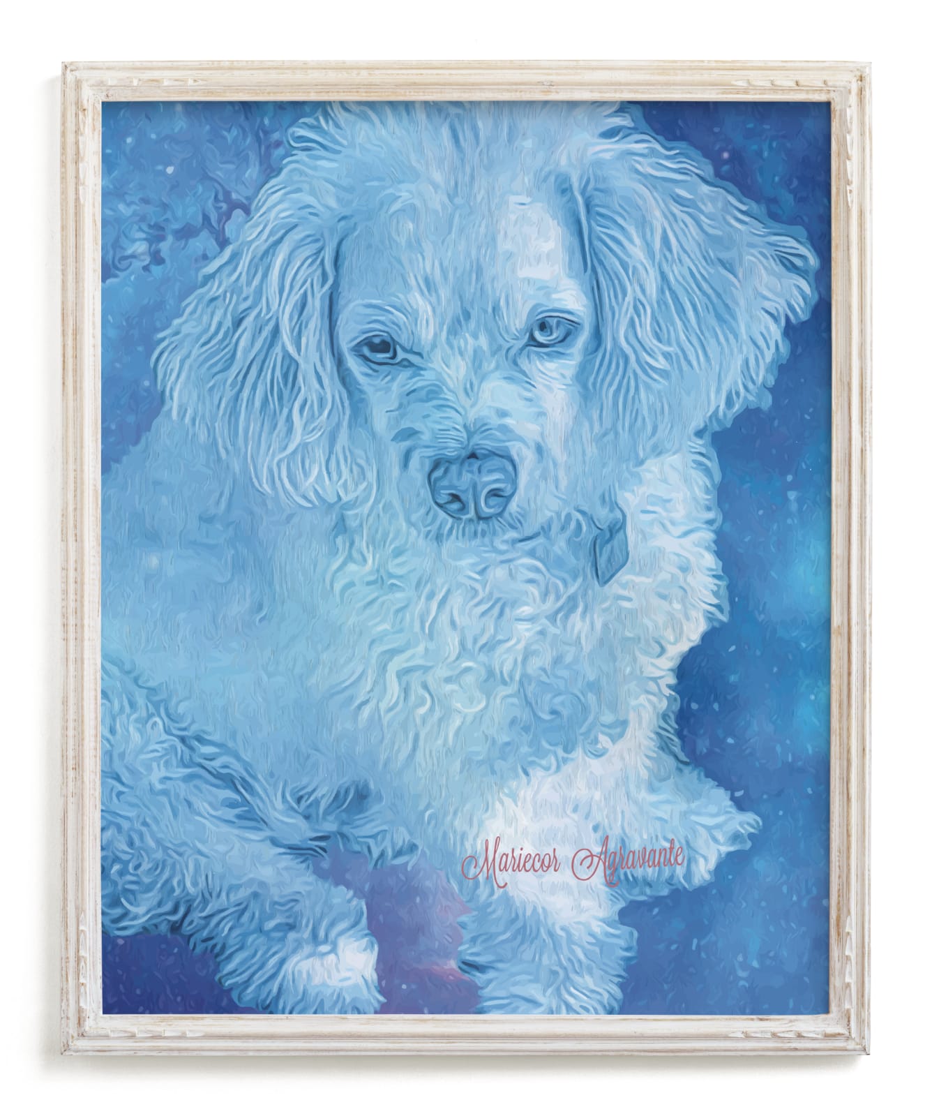 "Pup Universe" - Art Print by Mariecor Agravante in beautiful frame options and a variety of sizes.