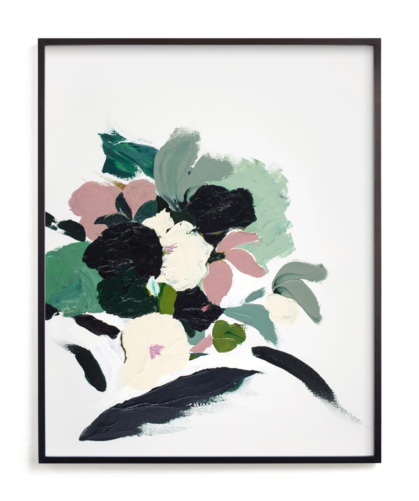 "Botanical Series Pink and  Mint" by Caryn Owen in beautiful frame options and a variety of sizes.