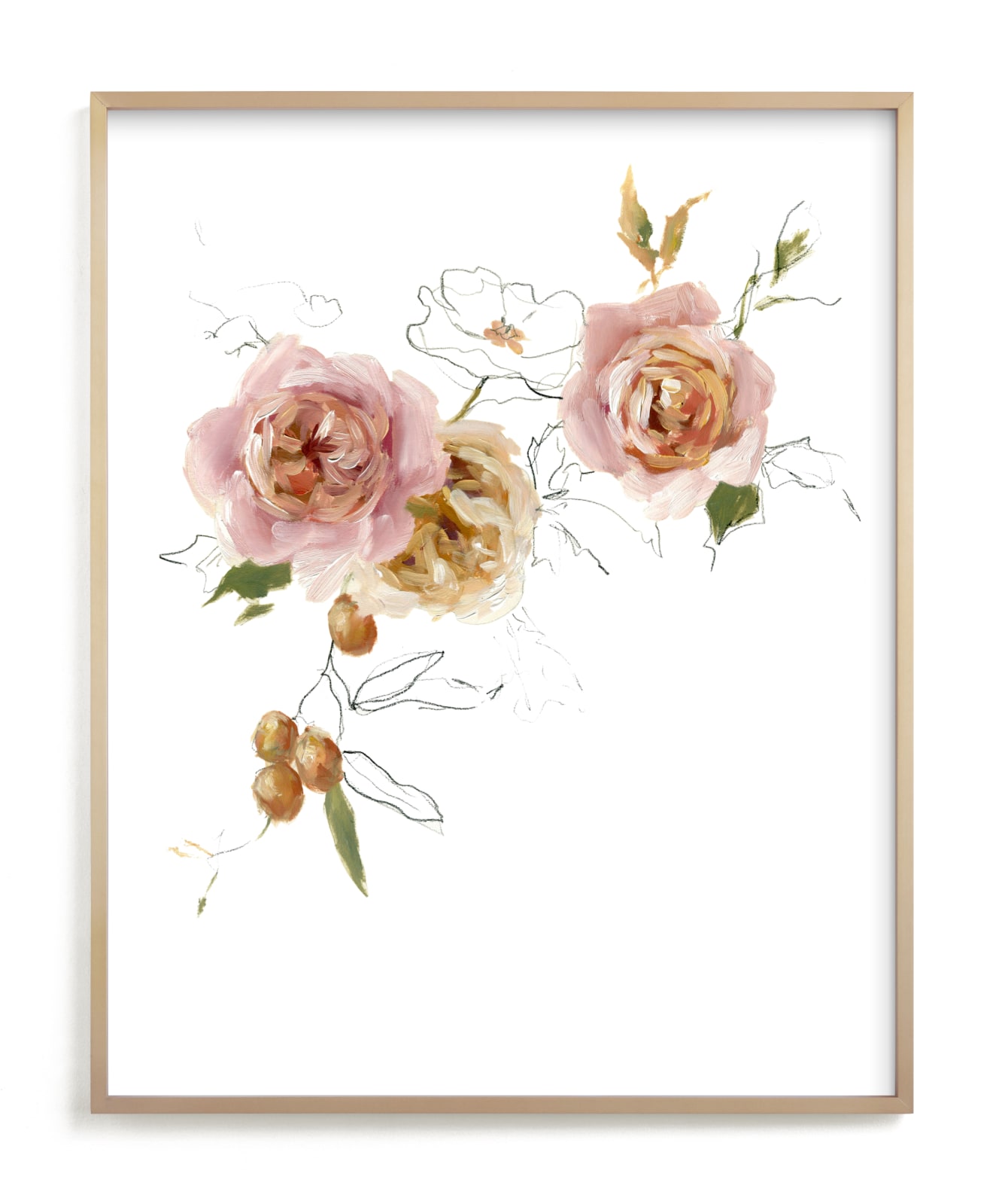 "Apricot & Gold" by Jess Blazejewski in beautiful frame options and a variety of sizes.