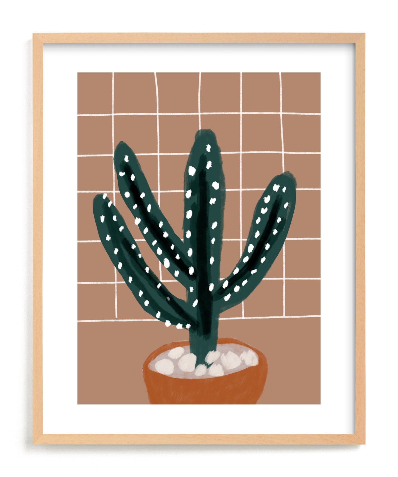 "cactus plant" - Limited Edition Art Print by Cass Loh in beautiful frame options and a variety of sizes.