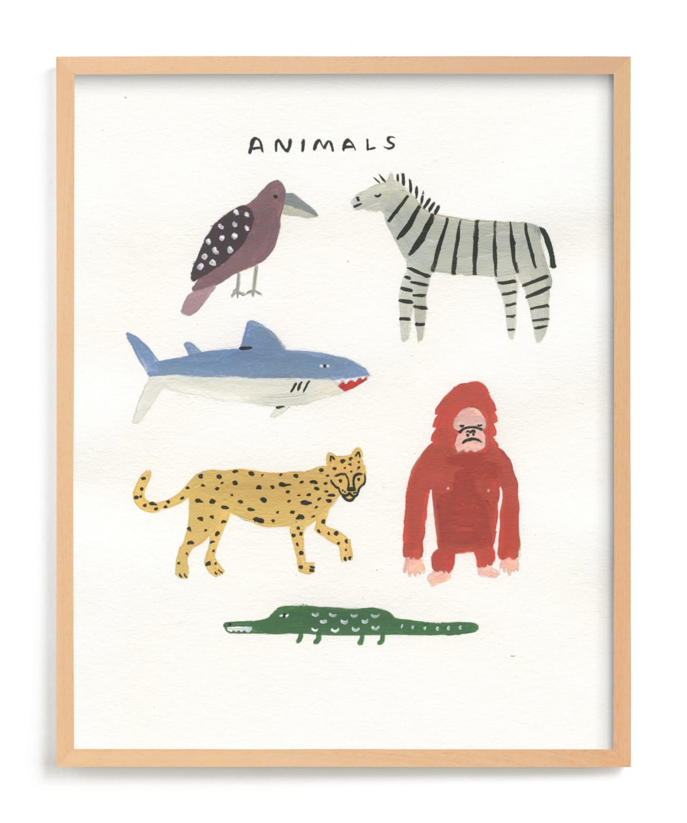 "Animal Kingdom" by Molly Mortensen in beautiful frame options and a variety of sizes.