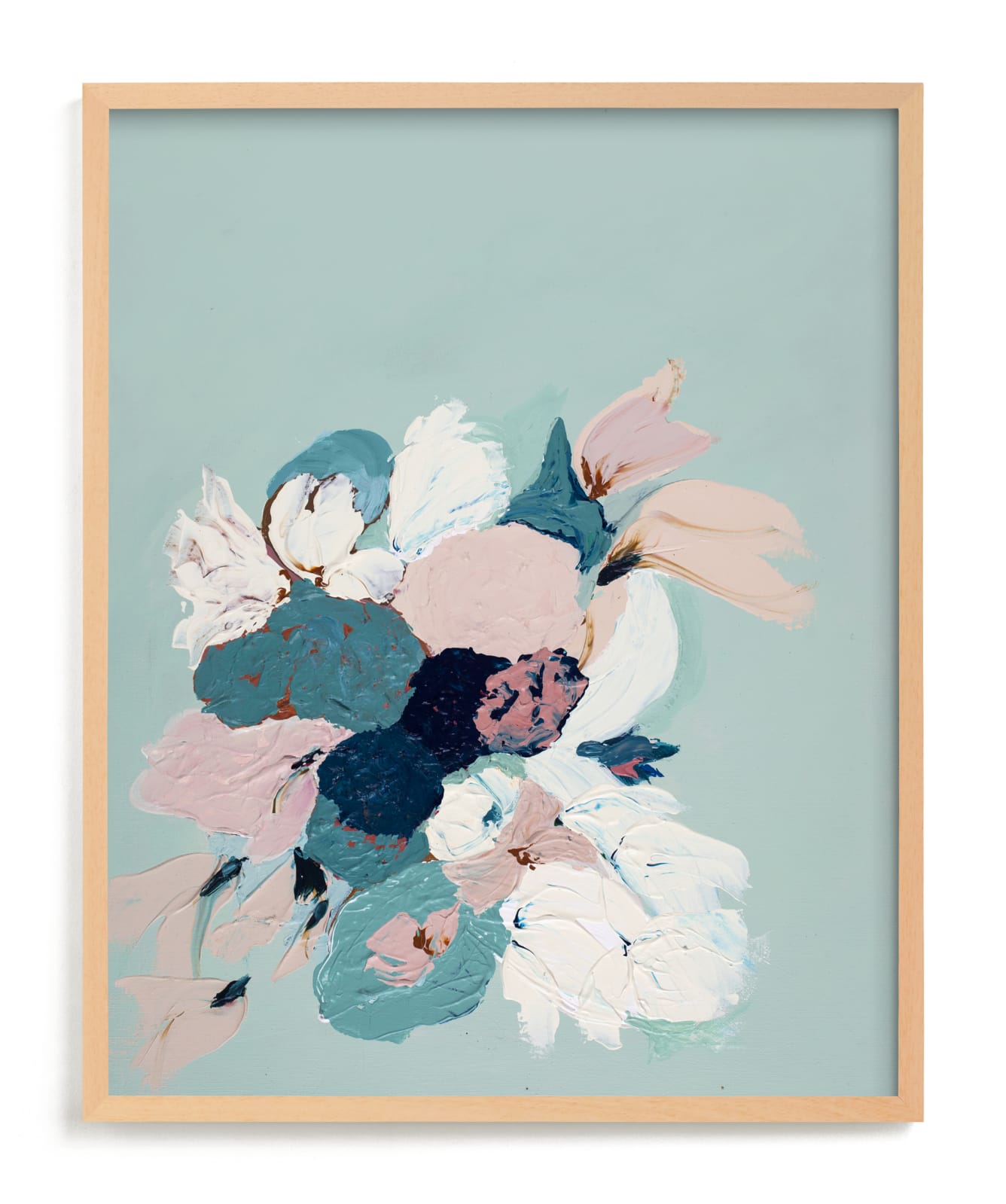 "Mint Botanical Abstract Print" by Caryn Owen in beautiful frame options and a variety of sizes.