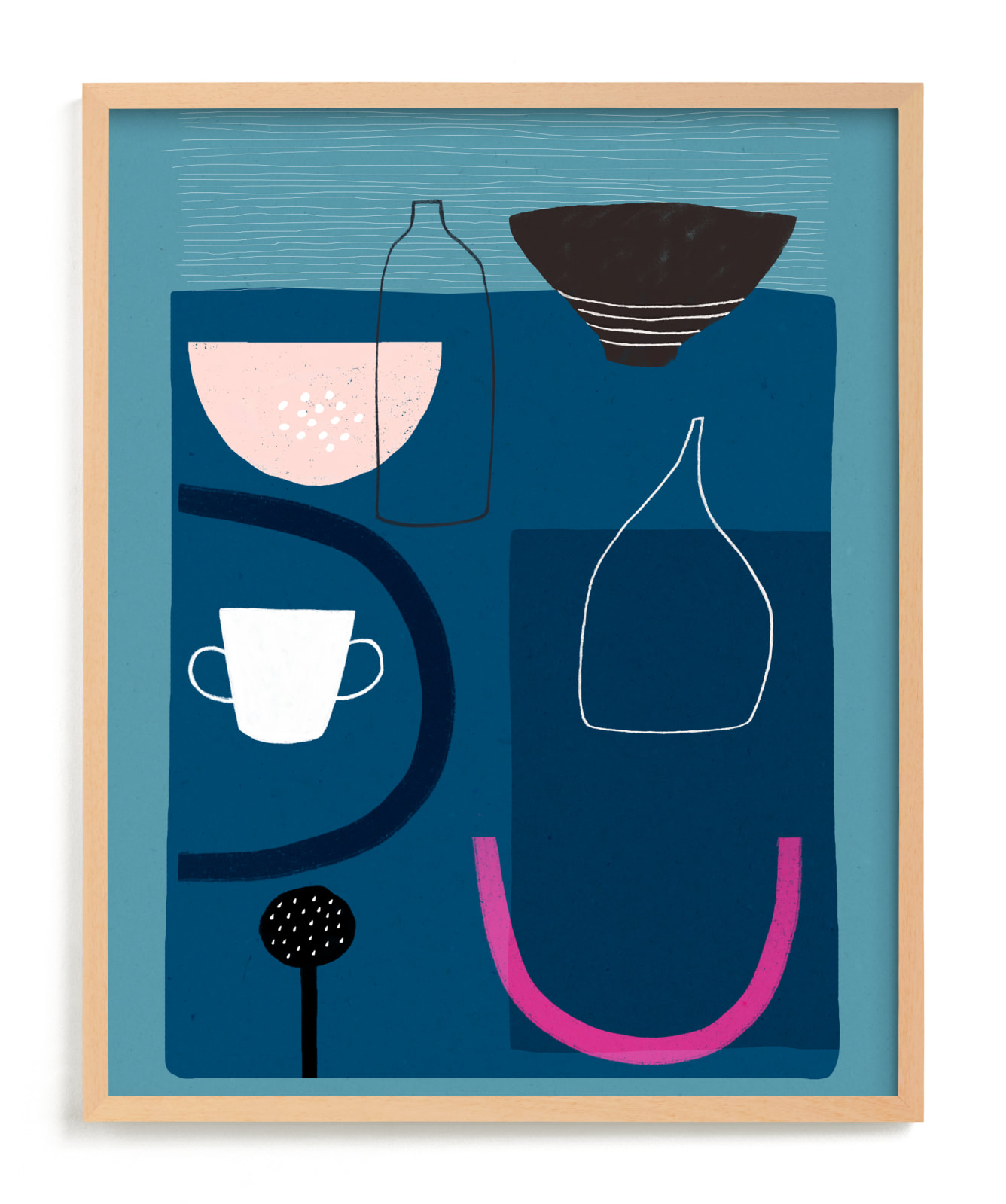 "Blue Still Life 2" by Francesca Iannaccone in beautiful frame options and a variety of sizes.