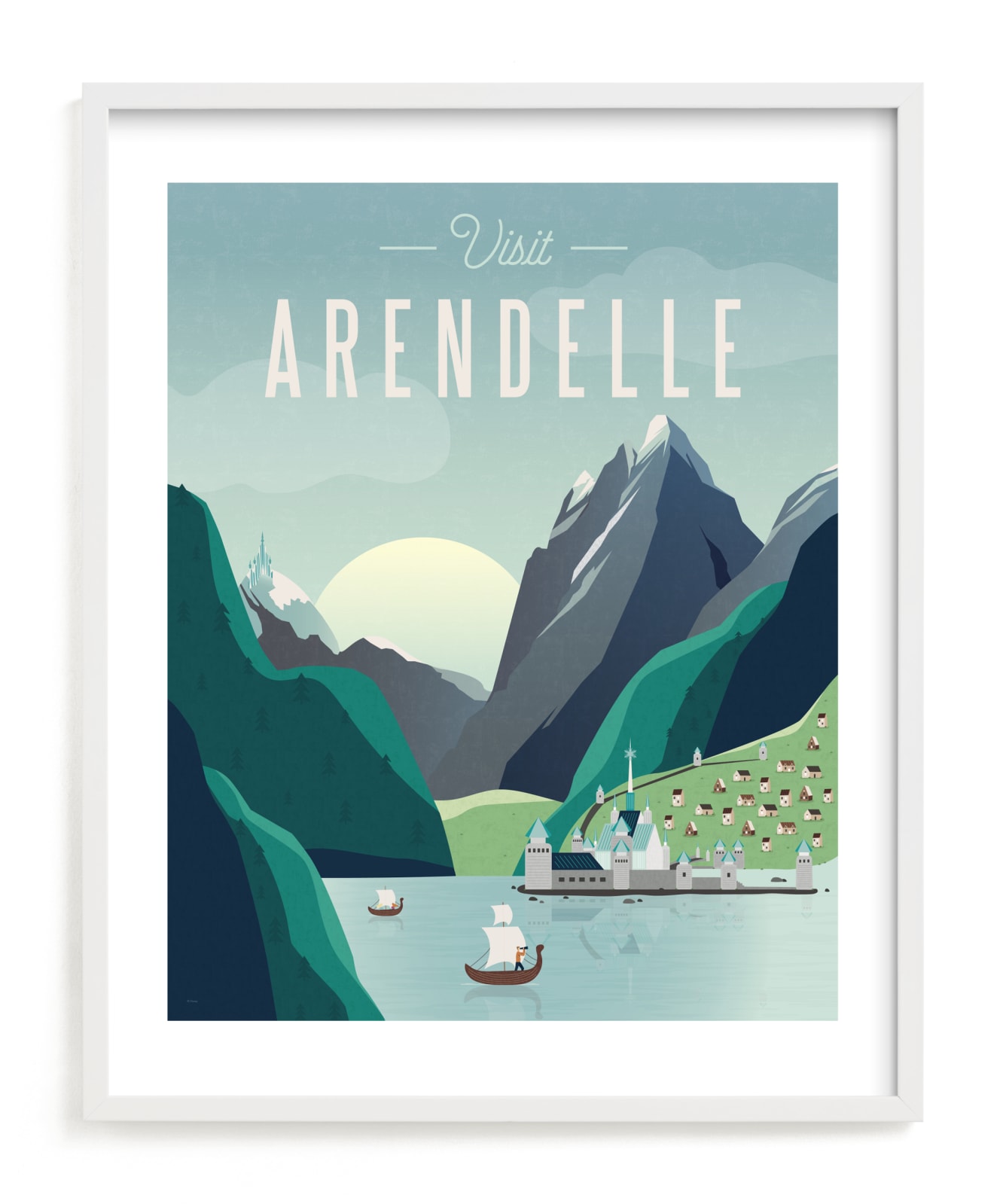 "Visit Arendelle from Disney's Frozen" - Limited Edition Art Print by Erica Krystek in beautiful frame options and a variety of sizes.