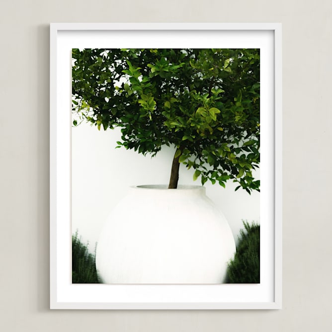 "verdant garden II" - Art Print in leaf by Sara Hicks Malone - Framed